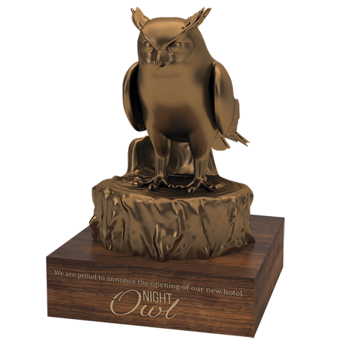 3D printed owl on base (Night Owl)