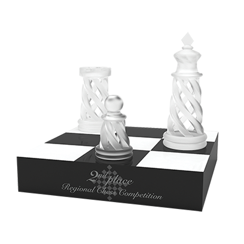 3d printed Chess set on base (RCC)