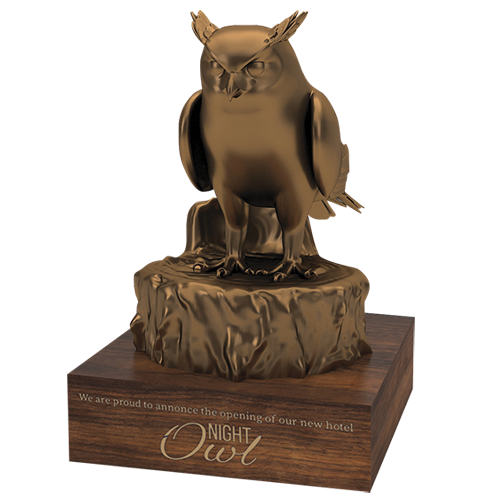 Hibou imprimé 3D sur base (Night Owl)