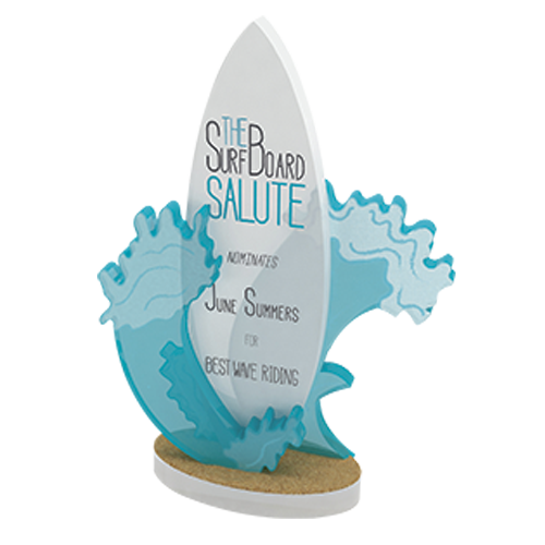 Custom Acrylic Award (SurfBoard)